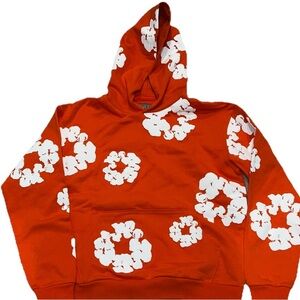 New Denim Tears The Cotton Wreath Sweatshirt Orange Medium FW23 BRAND Authentic